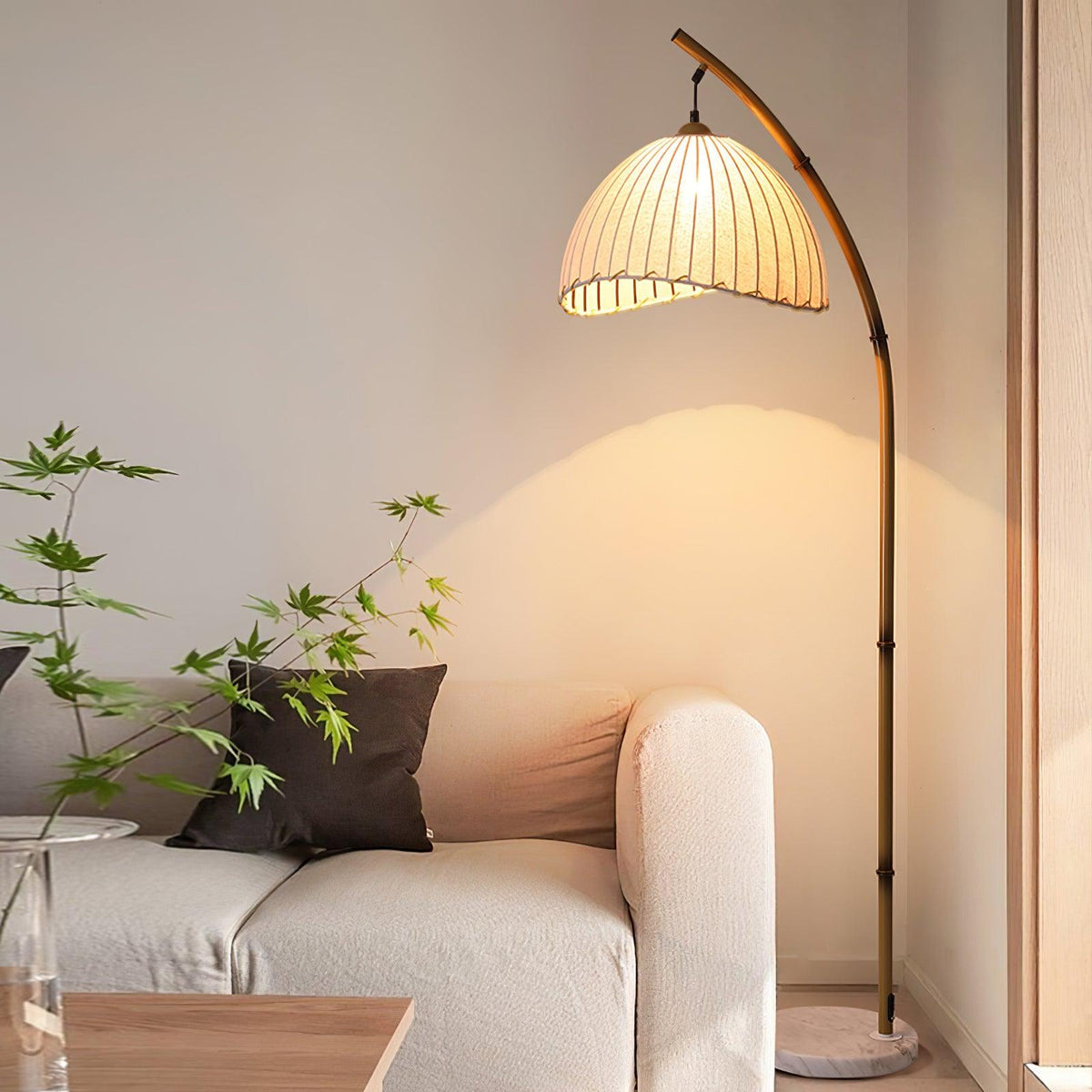 Liveno Minimalistische vloerlamp van marmer