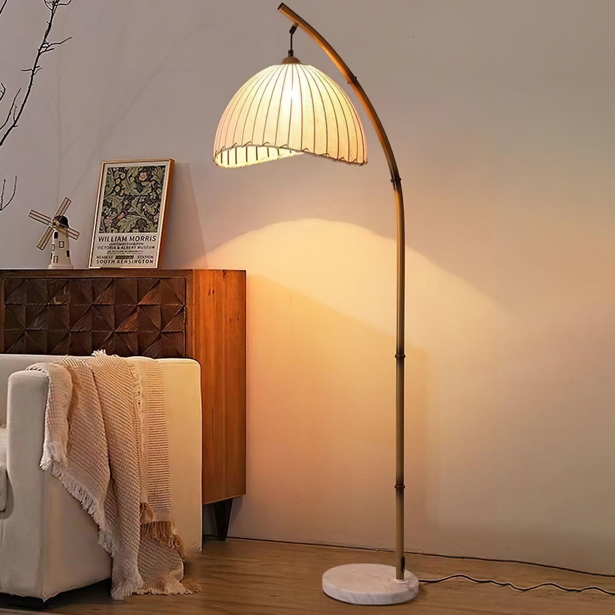 Liveno Minimalistische vloerlamp van marmer