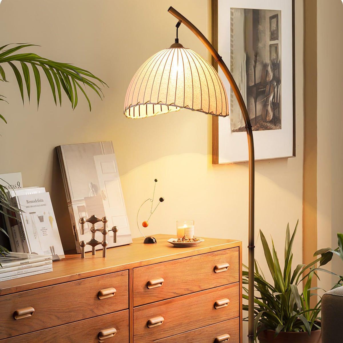 Liveno Minimalistische vloerlamp van marmer