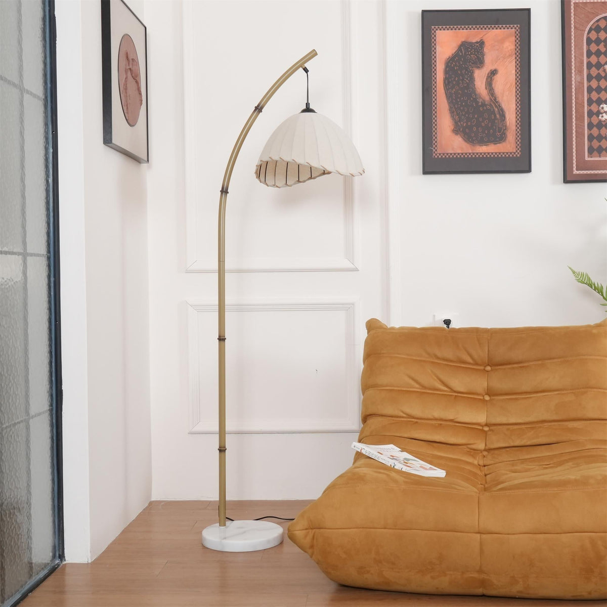 Liveno Minimalistische vloerlamp van marmer