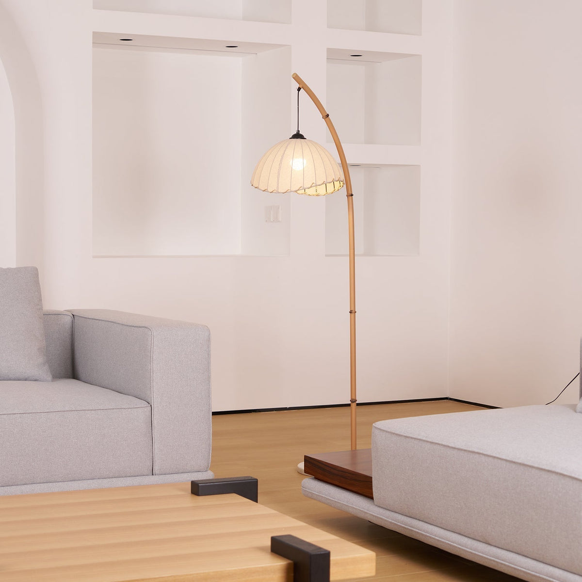 Liveno Minimalistische vloerlamp van marmer