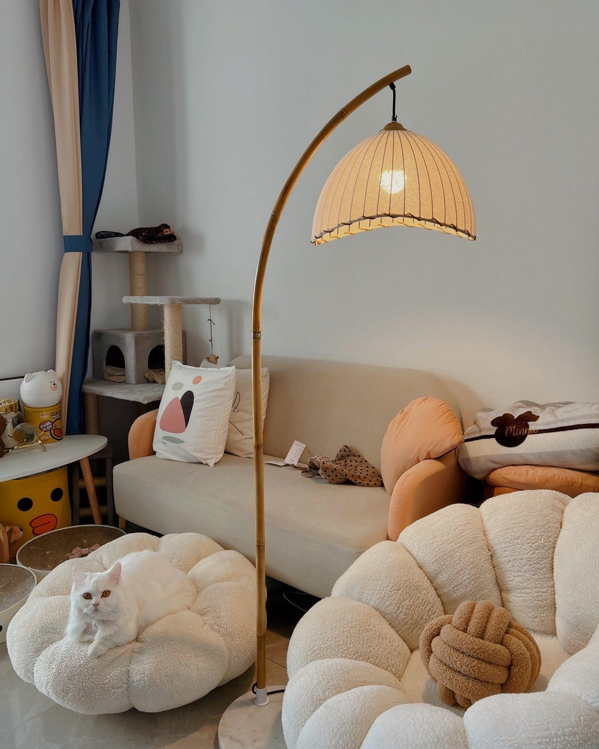 Liveno Minimalistische vloerlamp van marmer