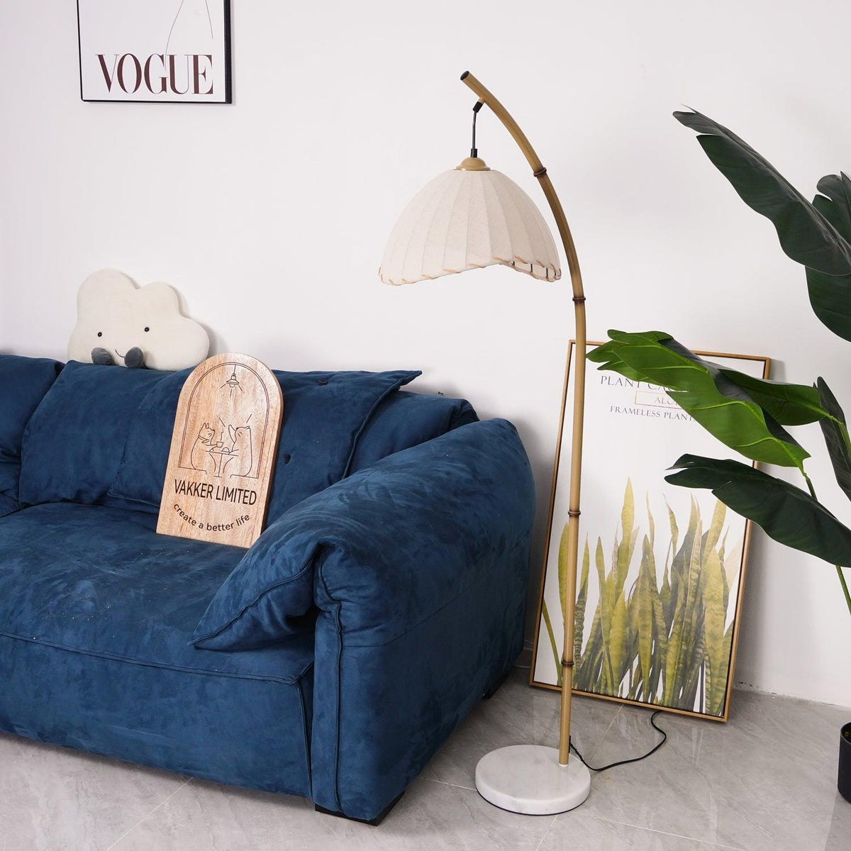 Liveno Minimalistische vloerlamp van marmer