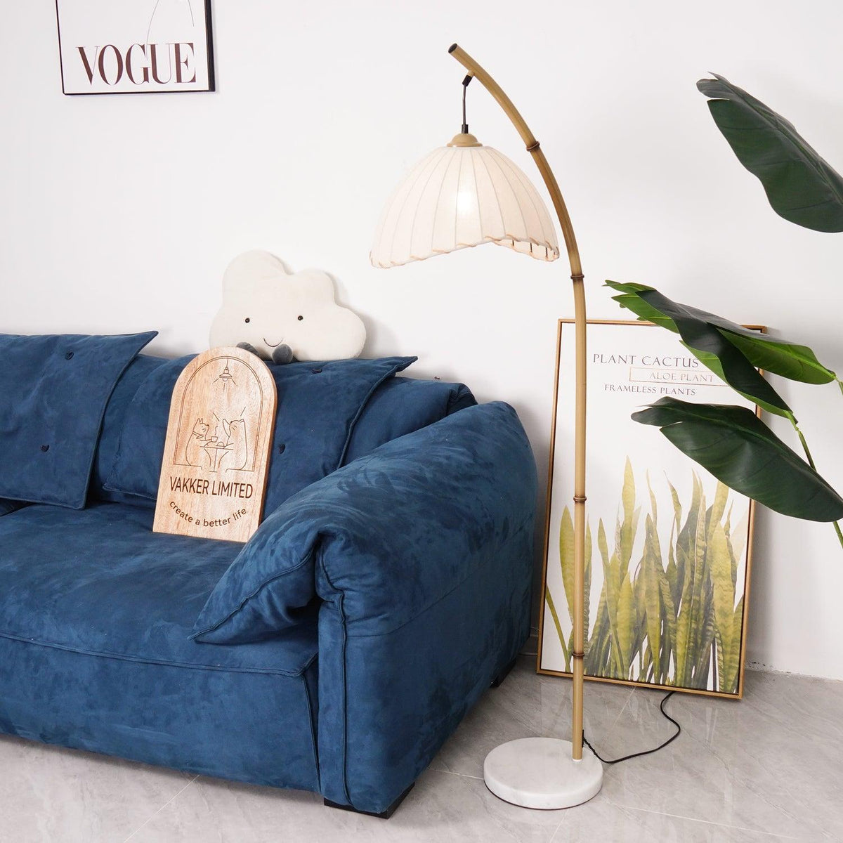 Liveno Minimalistische vloerlamp van marmer