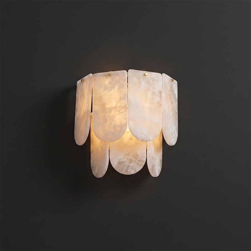 Ormondcombe albast tegel wandlamp