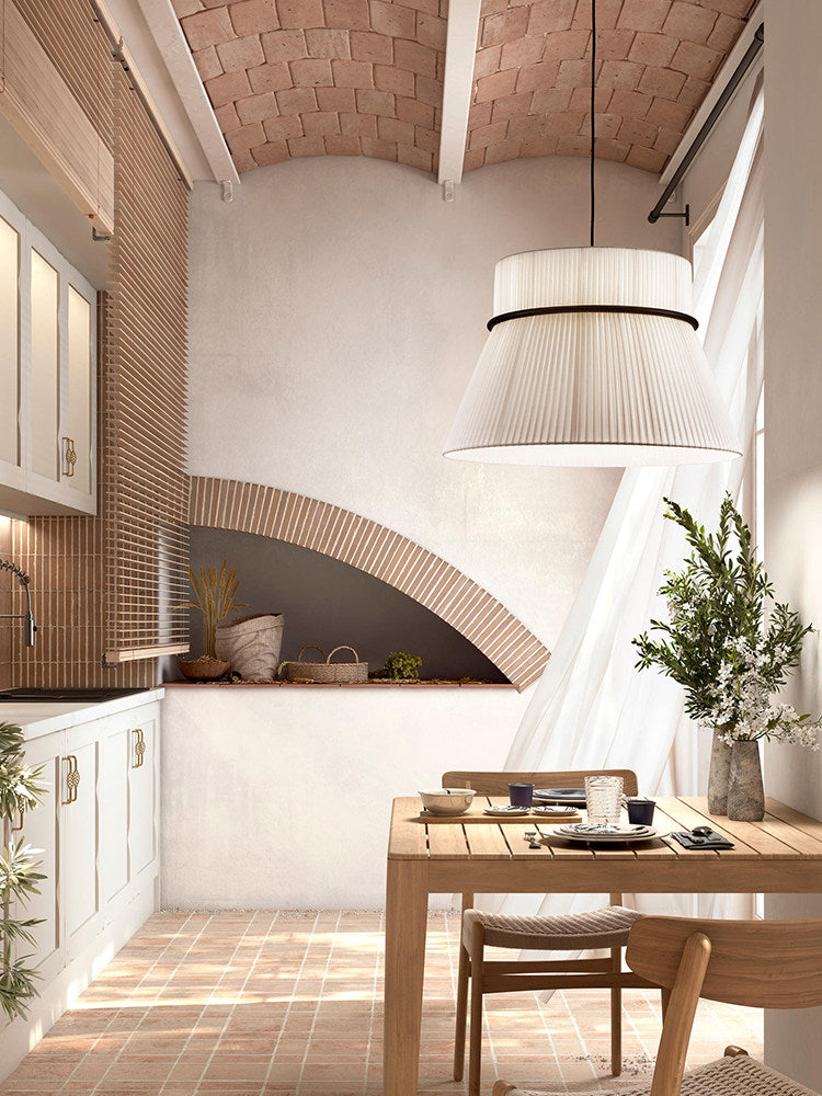 Kestford Hanglamp met geplooide stof