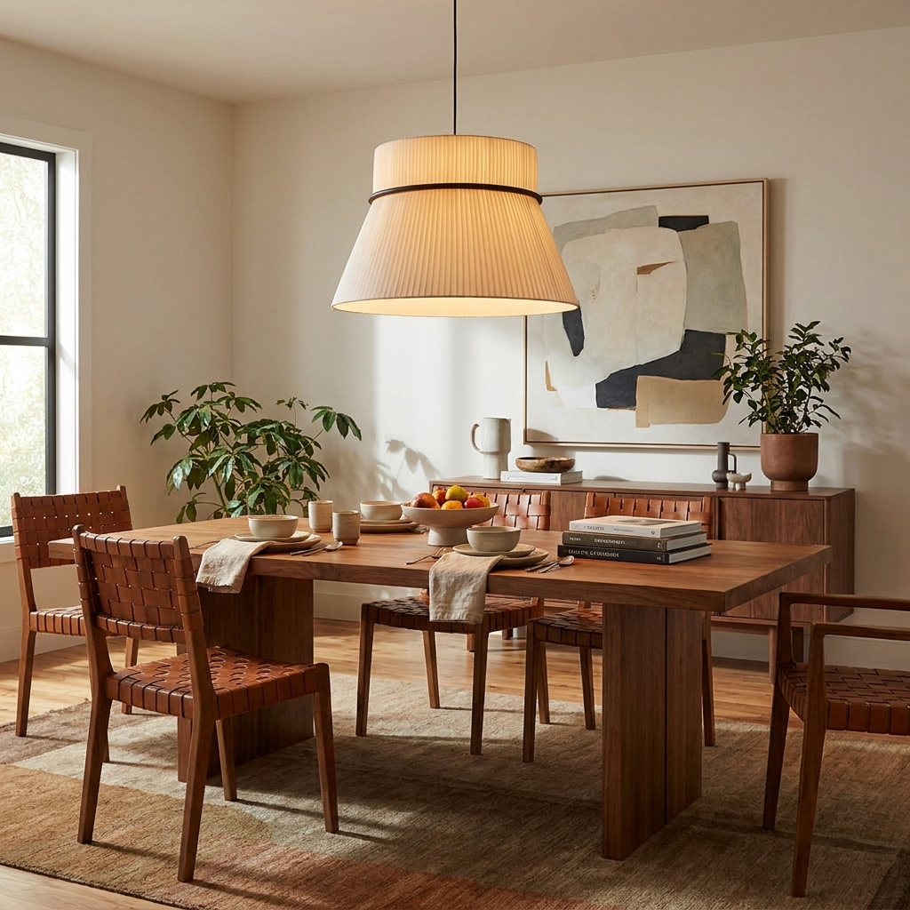 Kestford Hanglamp met geplooide stof
