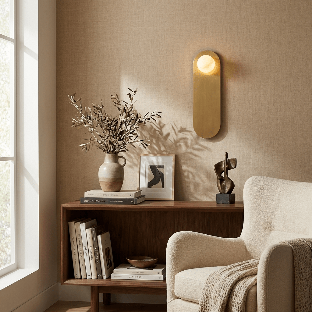 Albivise wandlamp in albast
