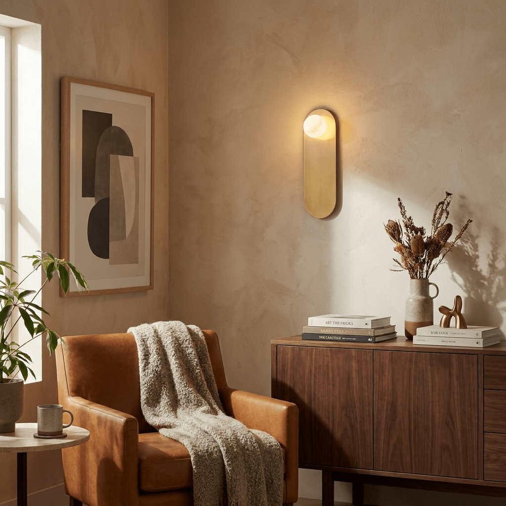 Albivise wandlamp in albast