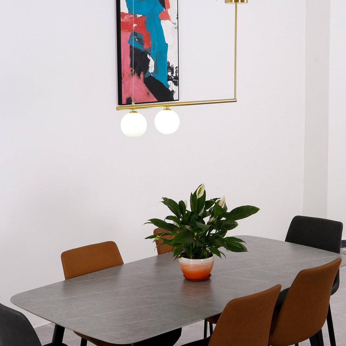 Estix hanglamp messing minimalistisch lineair