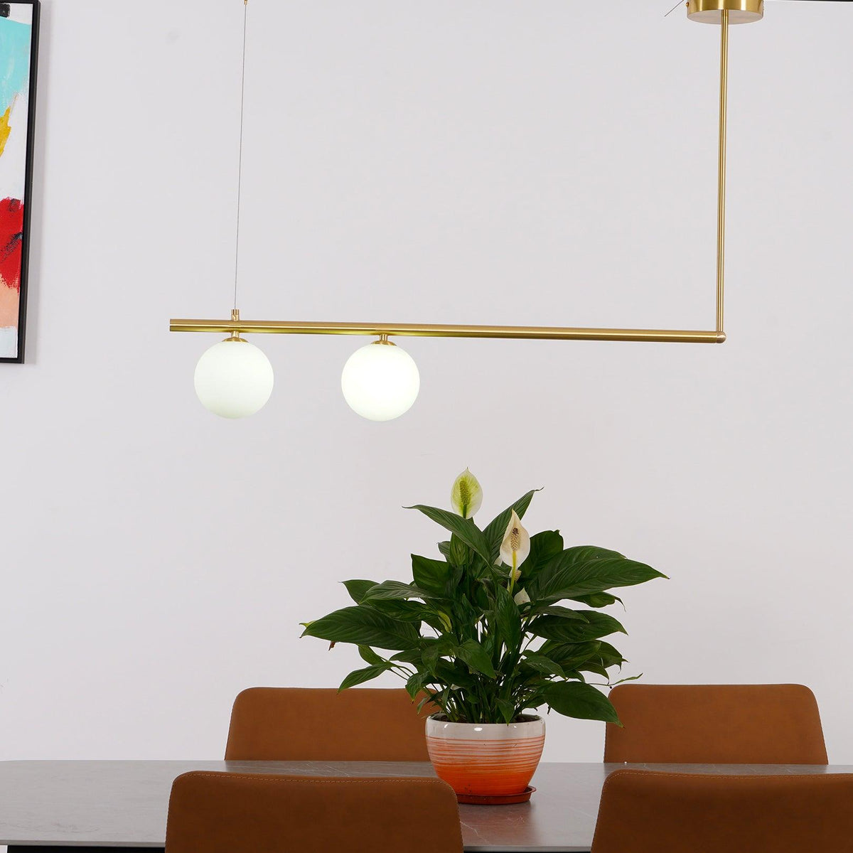 Estix hanglamp messing minimalistisch lineair