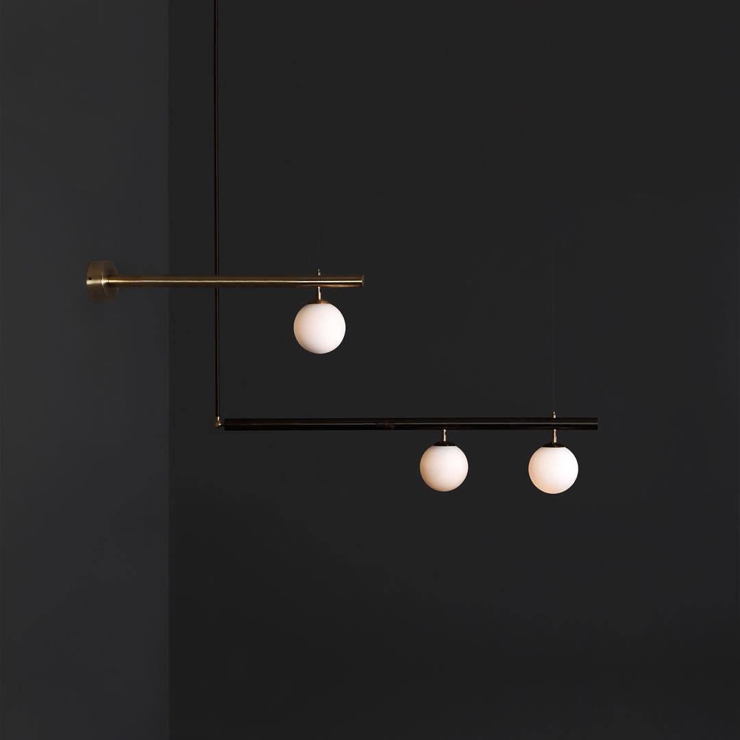 Estix hanglamp messing minimalistisch lineair
