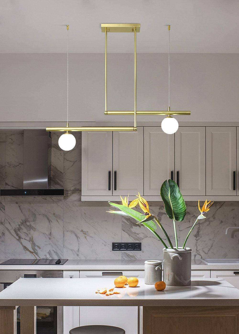 Estix hanglamp messing minimalistisch lineair