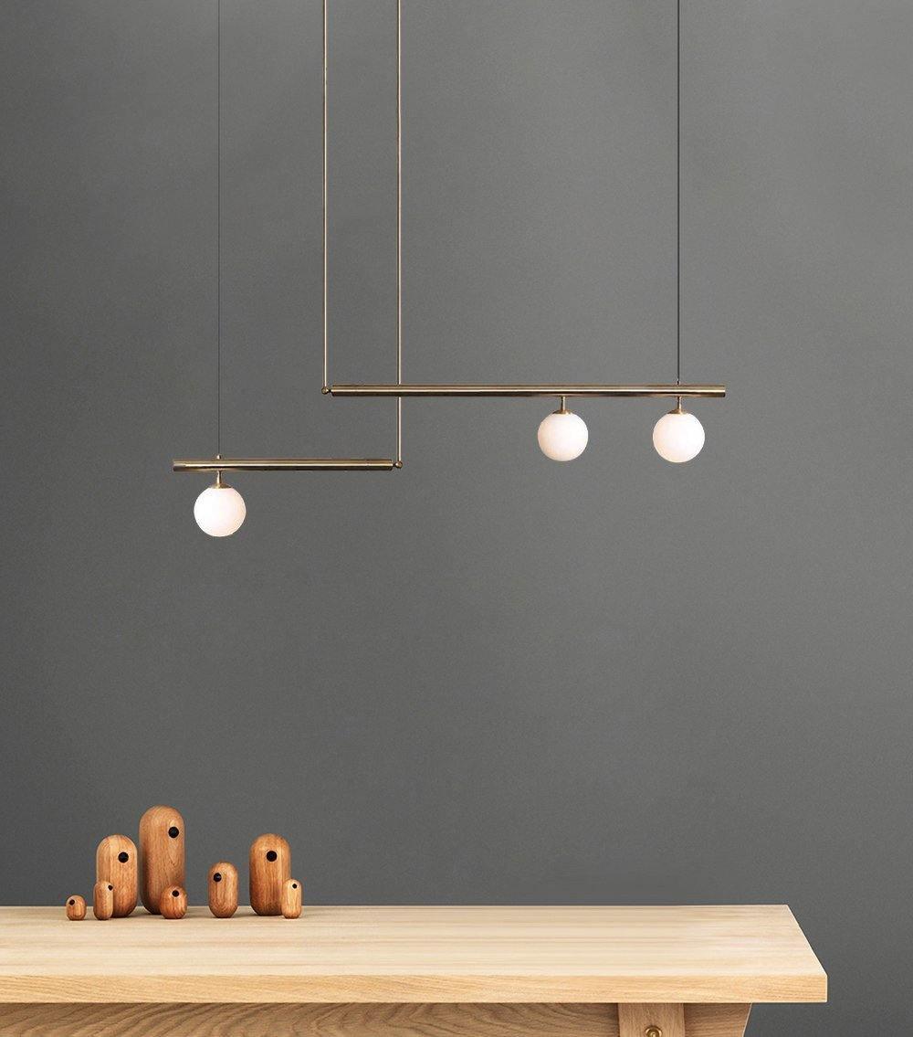 Estix hanglamp messing minimalistisch lineair