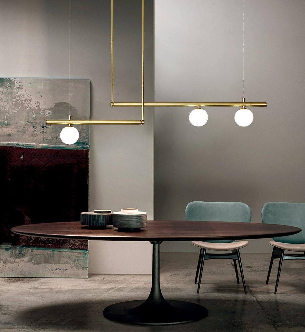 Estix hanglamp messing minimalistisch lineair