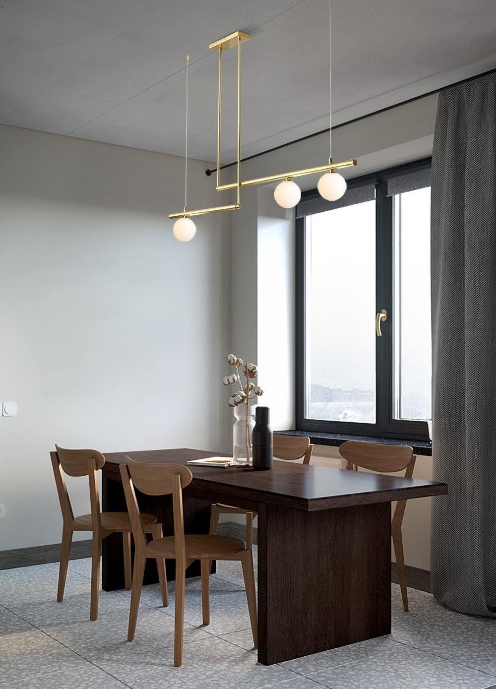 Estix hanglamp messing minimalistisch lineair