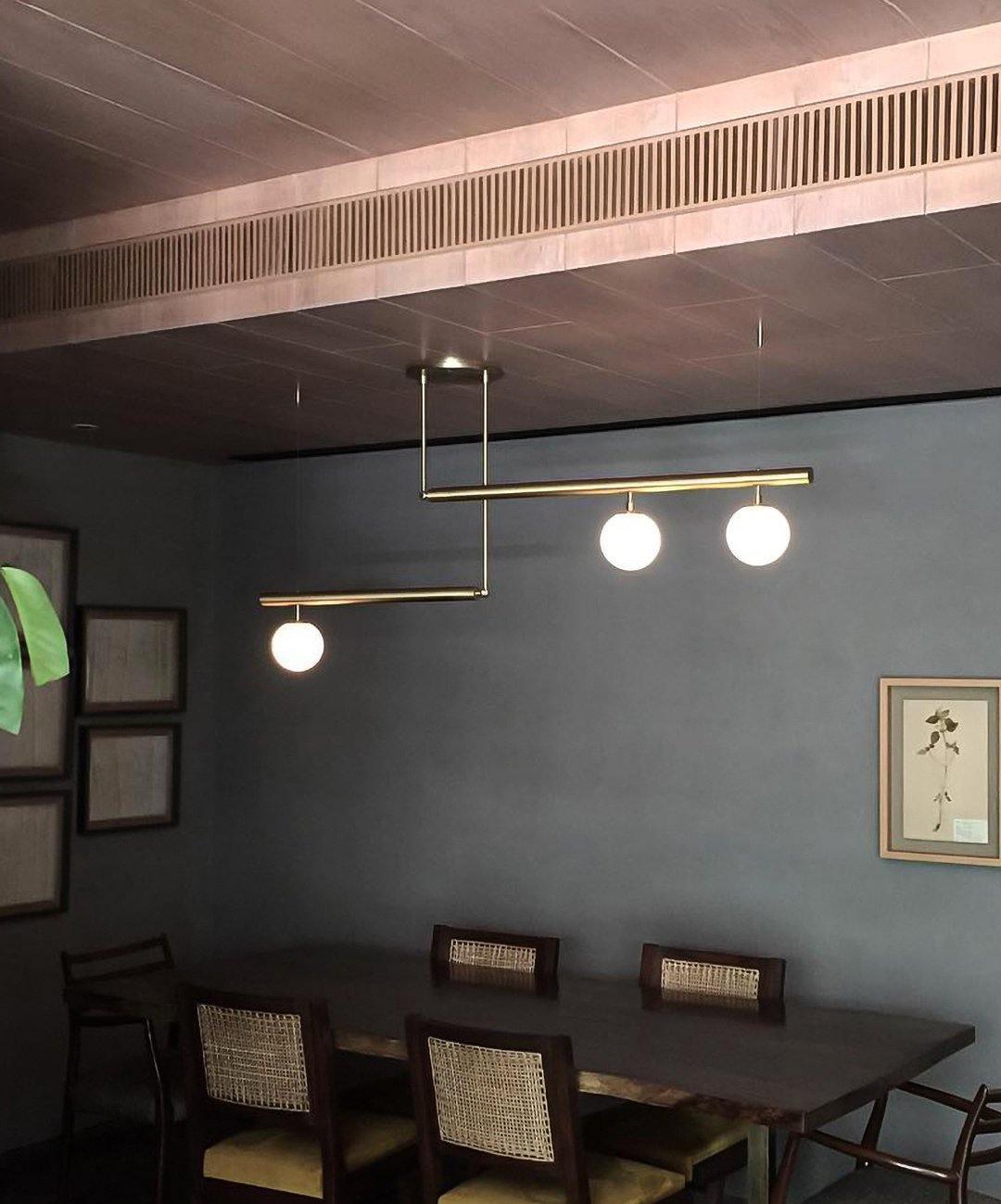 Estix hanglamp messing minimalistisch lineair