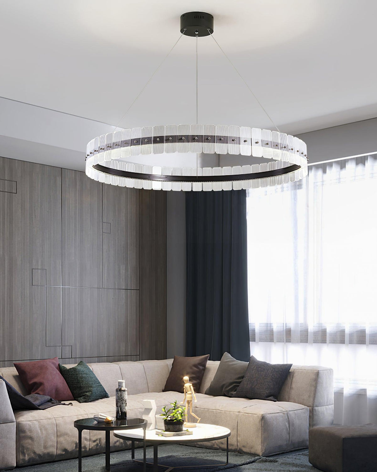 Kynell Kroonluchter Saturno met LED en acrylblokken