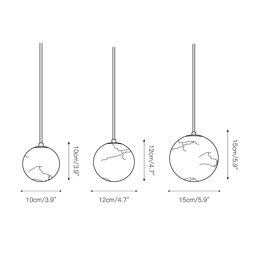 Nivenia albasten hanglamp