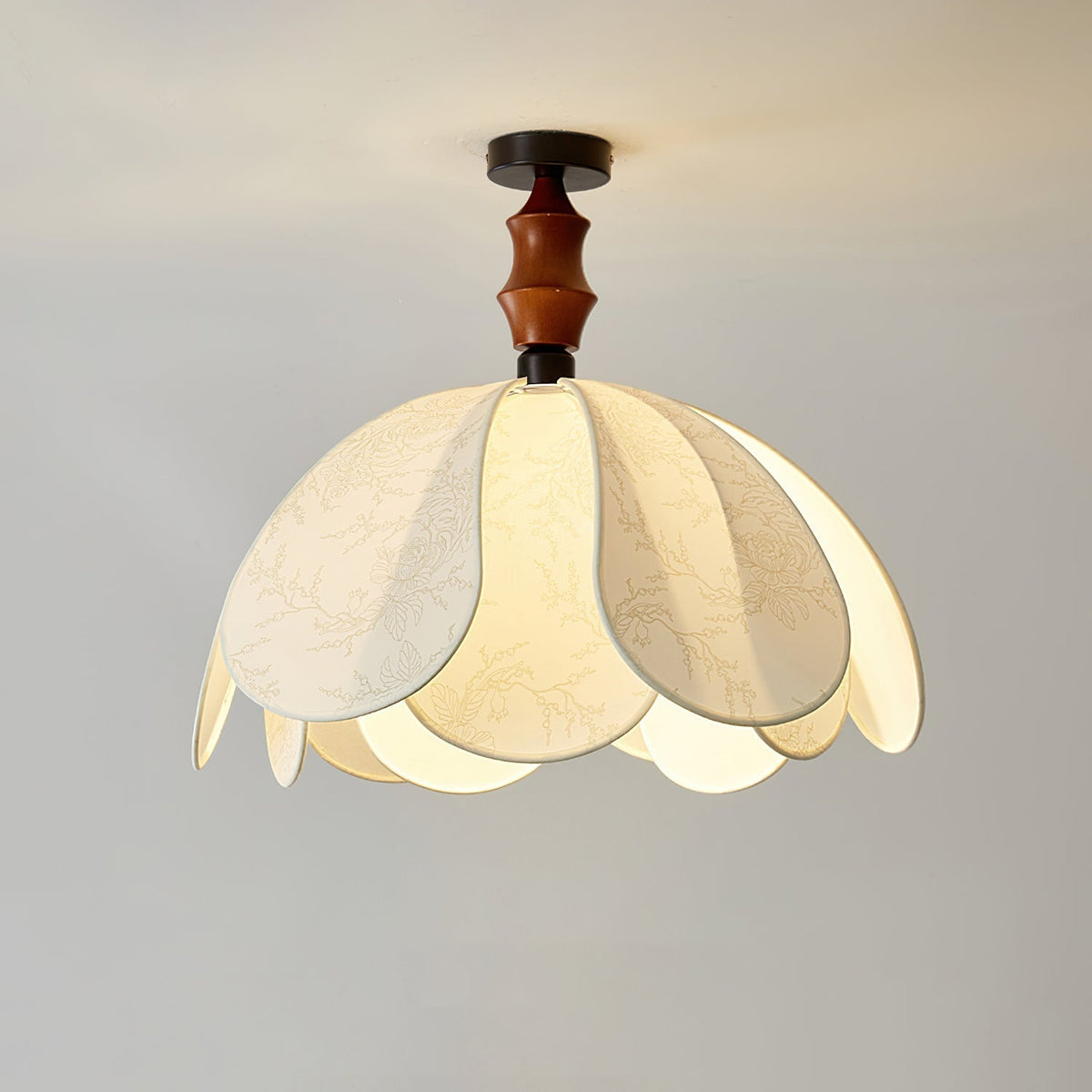Boho Scalloped stof plafondlamp
