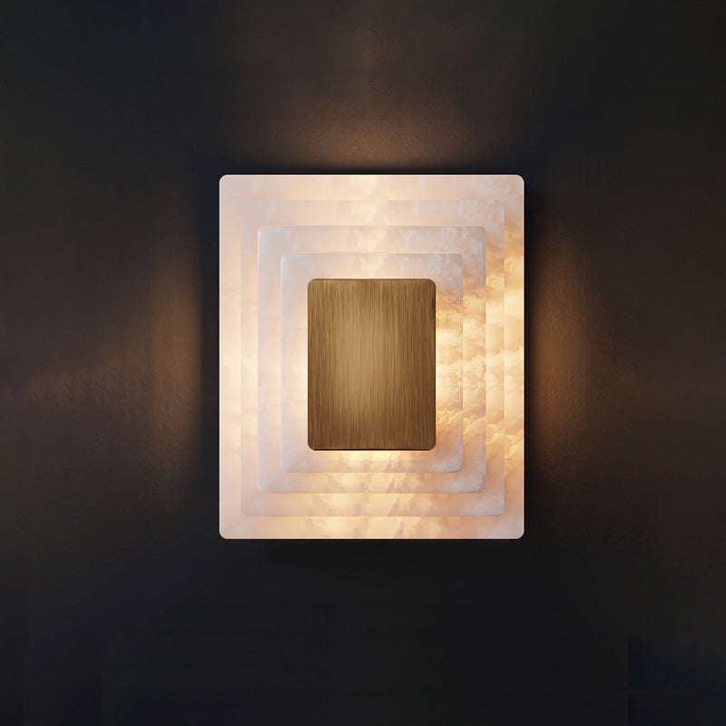 Sedgemere gelaagde albast wandlamp