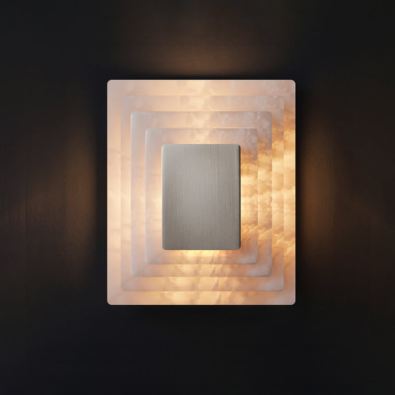 Sedgemere gelaagde albast wandlamp