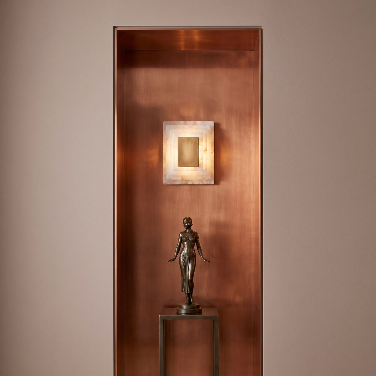 Sedgemere gelaagde albast wandlamp