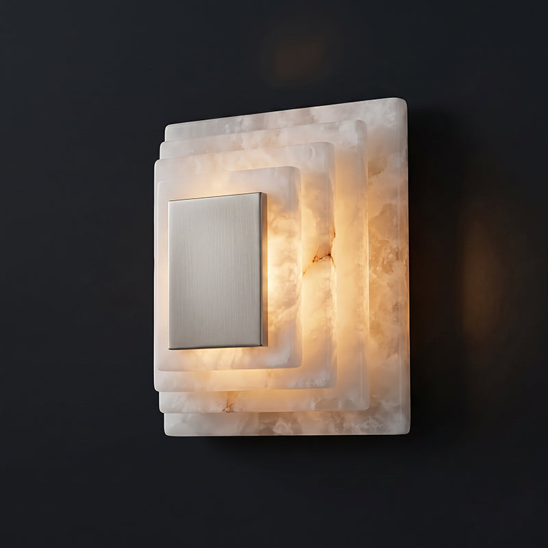 Sedgemere gelaagde albast wandlamp