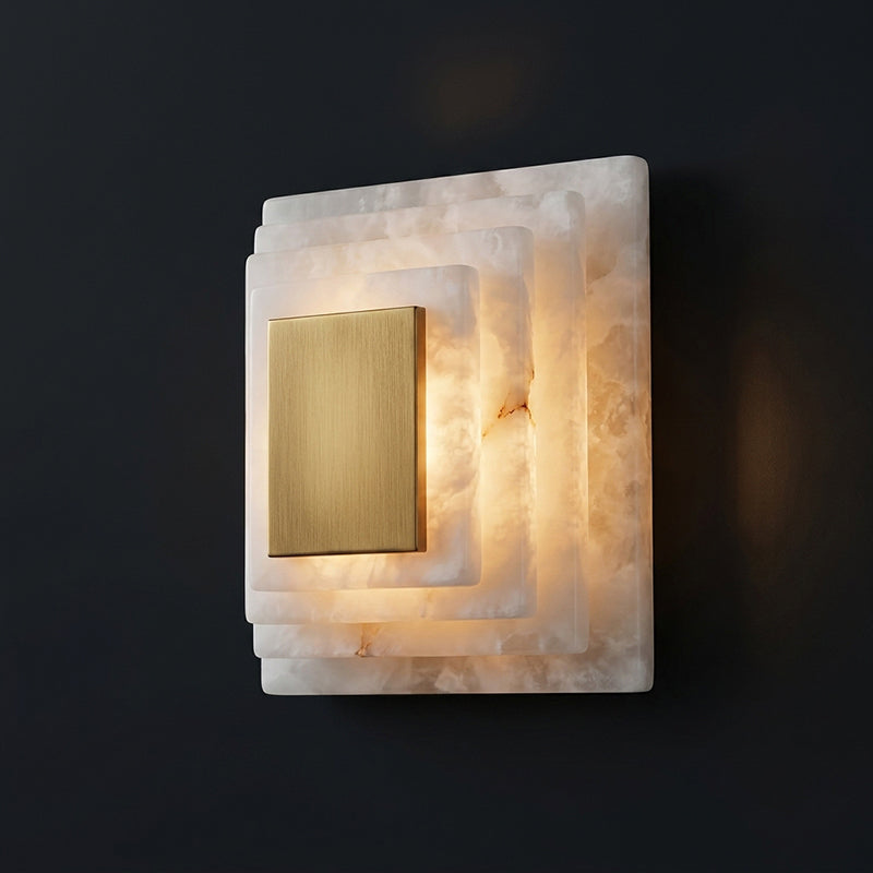 Sedgemere gelaagde albast wandlamp
