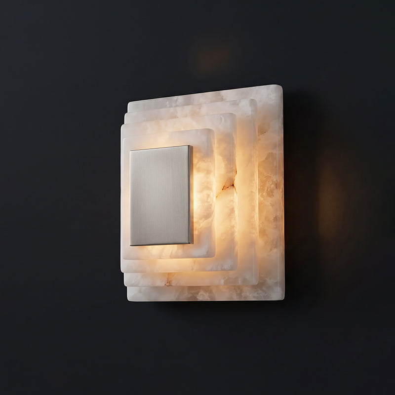 Sedgemere gelaagde albast wandlamp