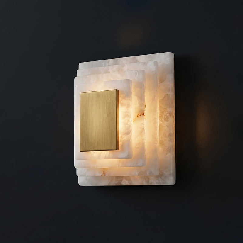 Sedgemere gelaagde albast wandlamp