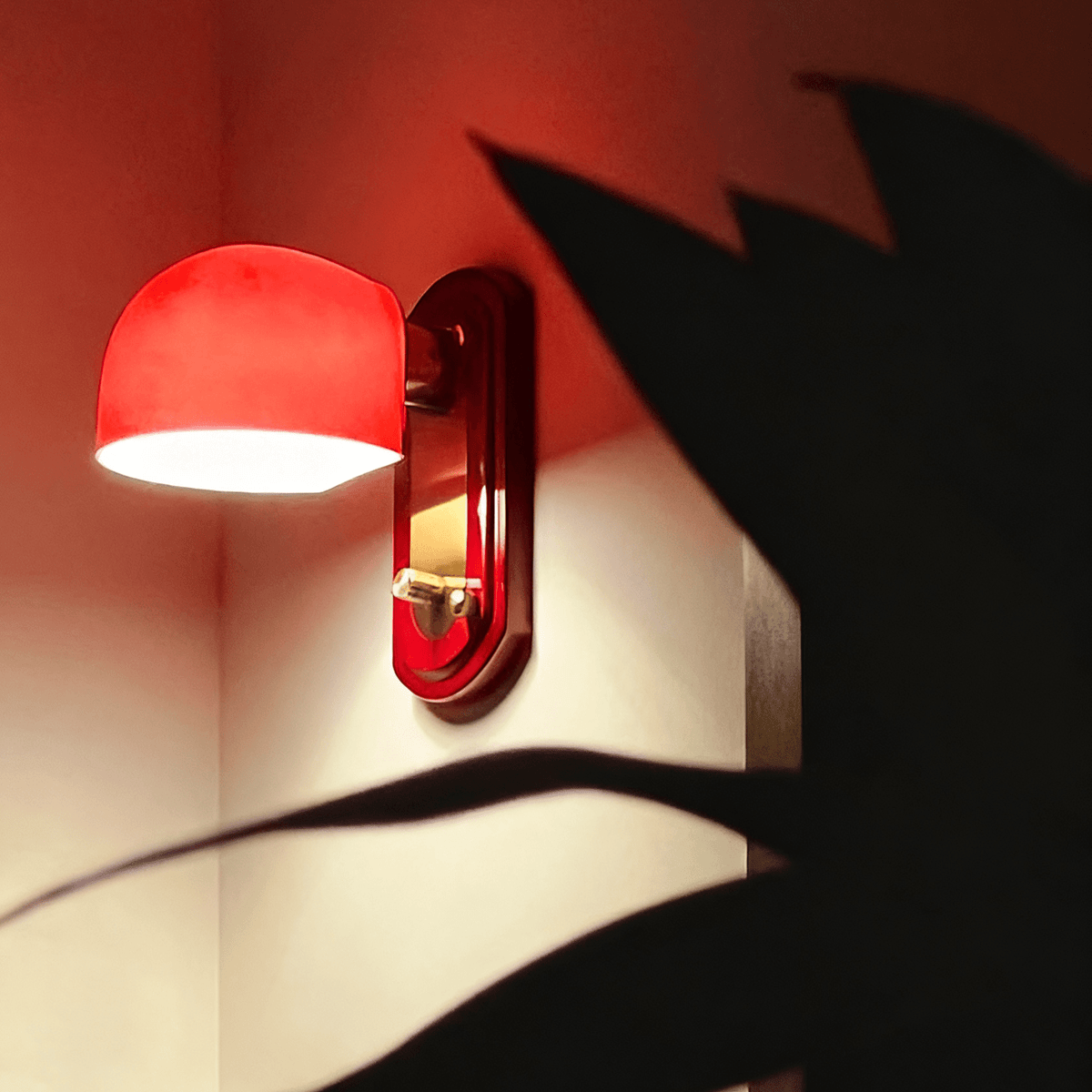 Rufus Scarlet koepelvormige wandlamp