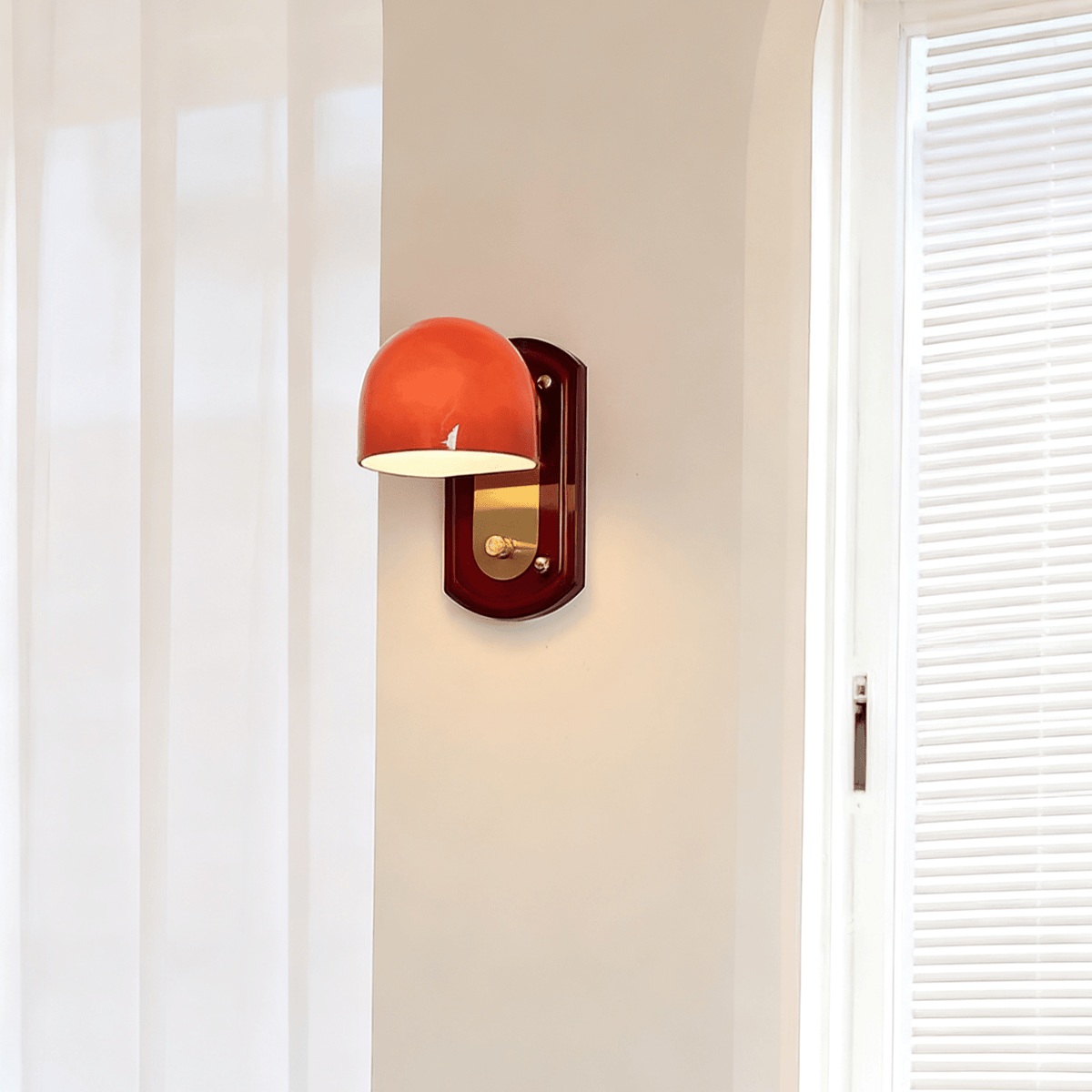 Rufus Scarlet koepelvormige wandlamp