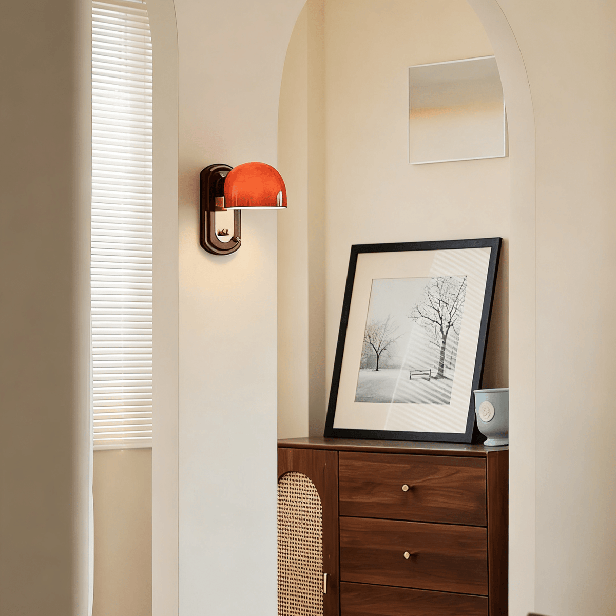 Rufus Scarlet koepelvormige wandlamp