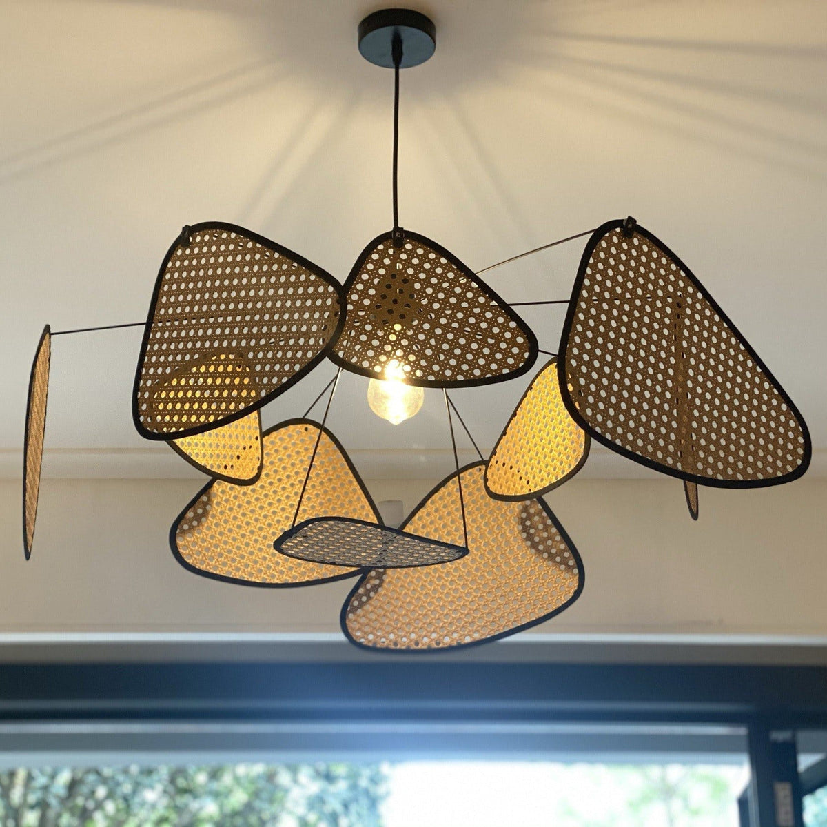 Orelivora kroonluchter scherm met roosterstructuur retro