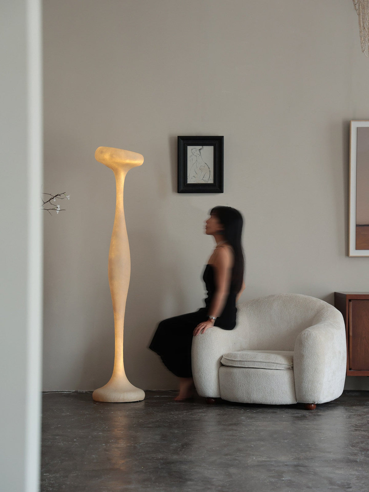 Sorenne sculpturale hoge vloerlamp