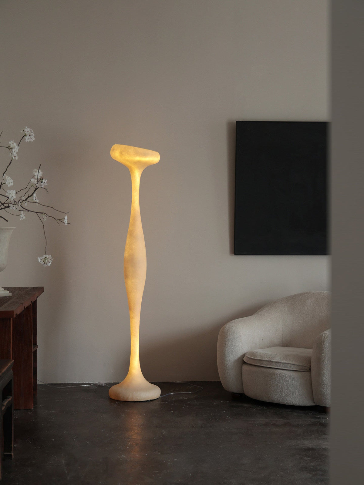 Sorenne sculpturale hoge vloerlamp