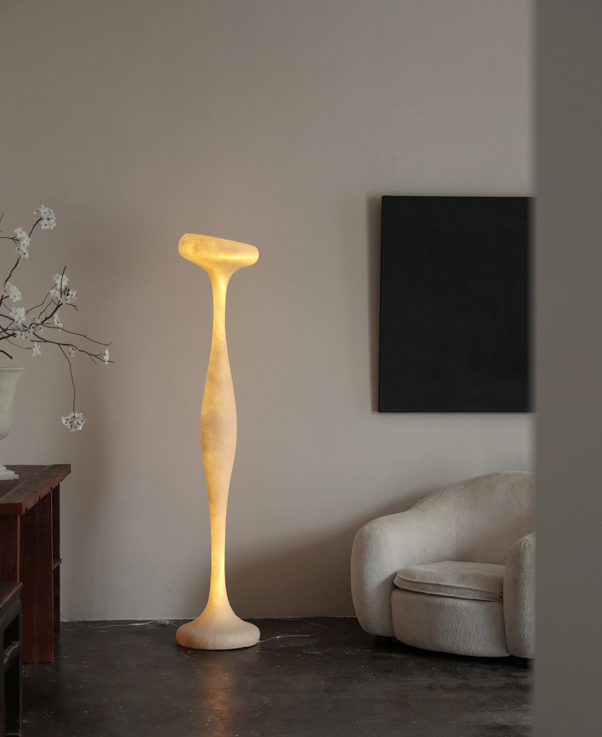 Sorenne sculpturale hoge vloerlamp