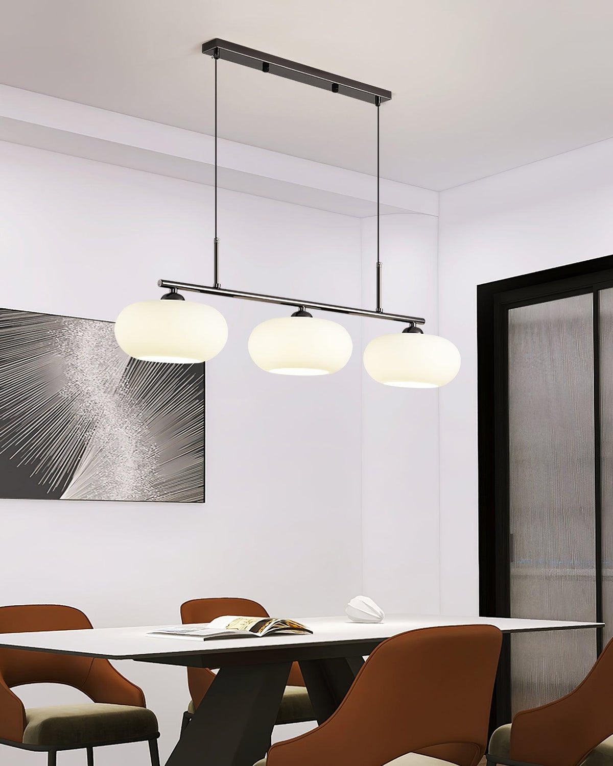 Lumeiella hanglamp 3-licht bolvormig lineair