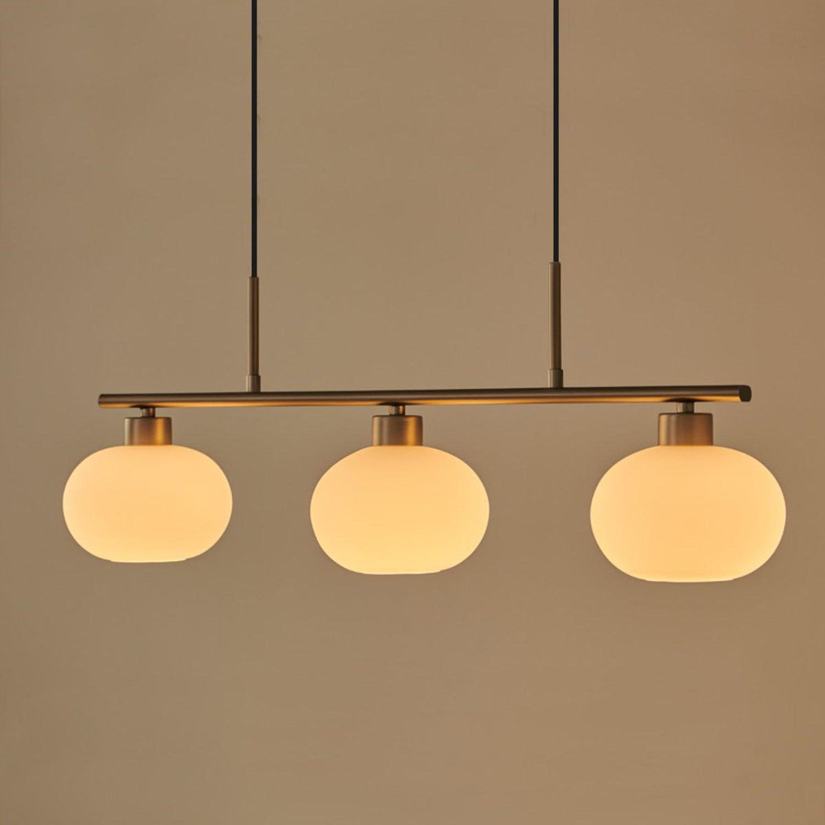 Lumeiella hanglamp 3-licht bolvormig lineair
