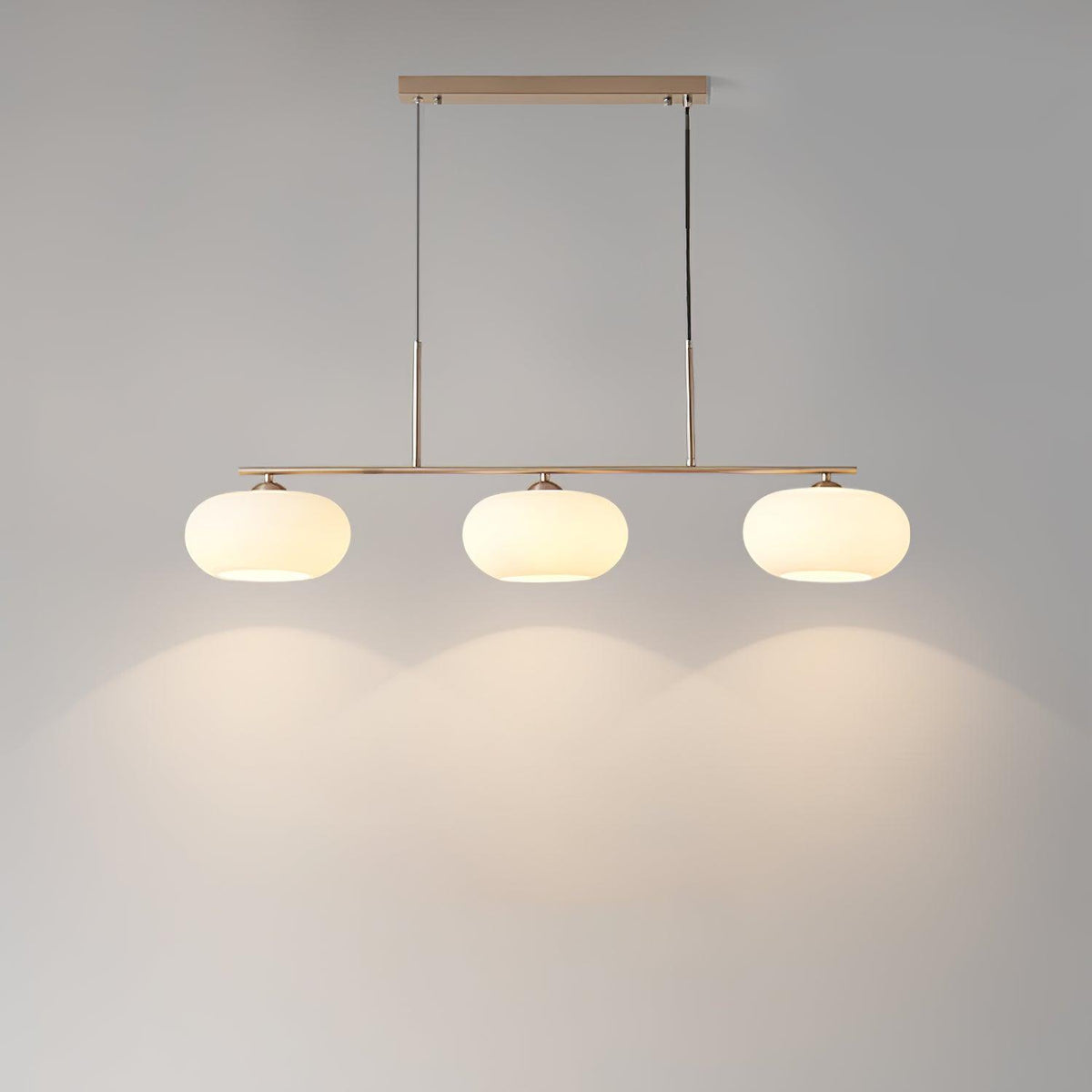 Lumeiella hanglamp 3-licht bolvormig lineair