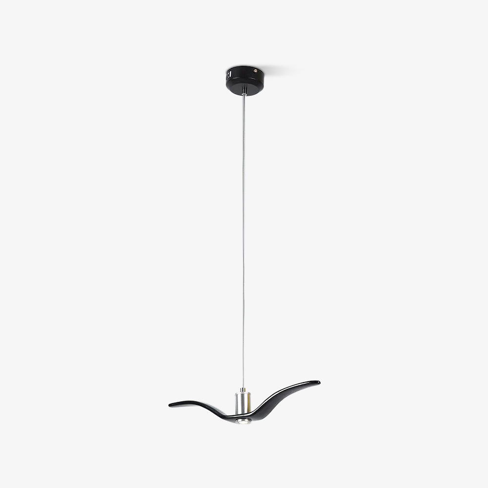 Ivoren hanglamp met vleugels voor woonkamer