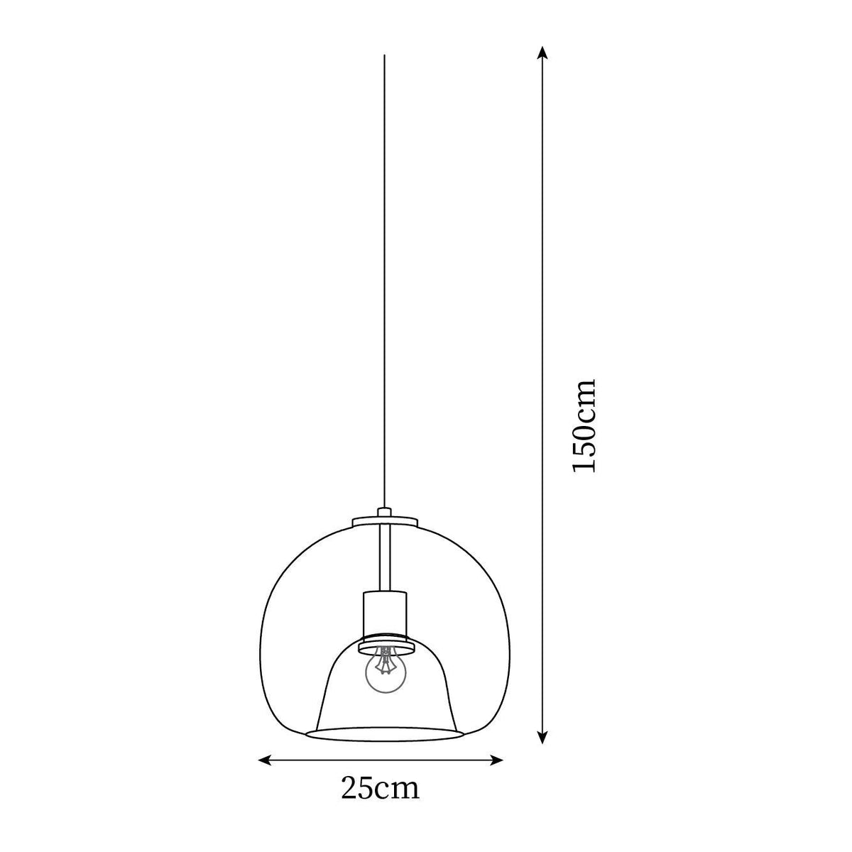 Avola glas hanglamp