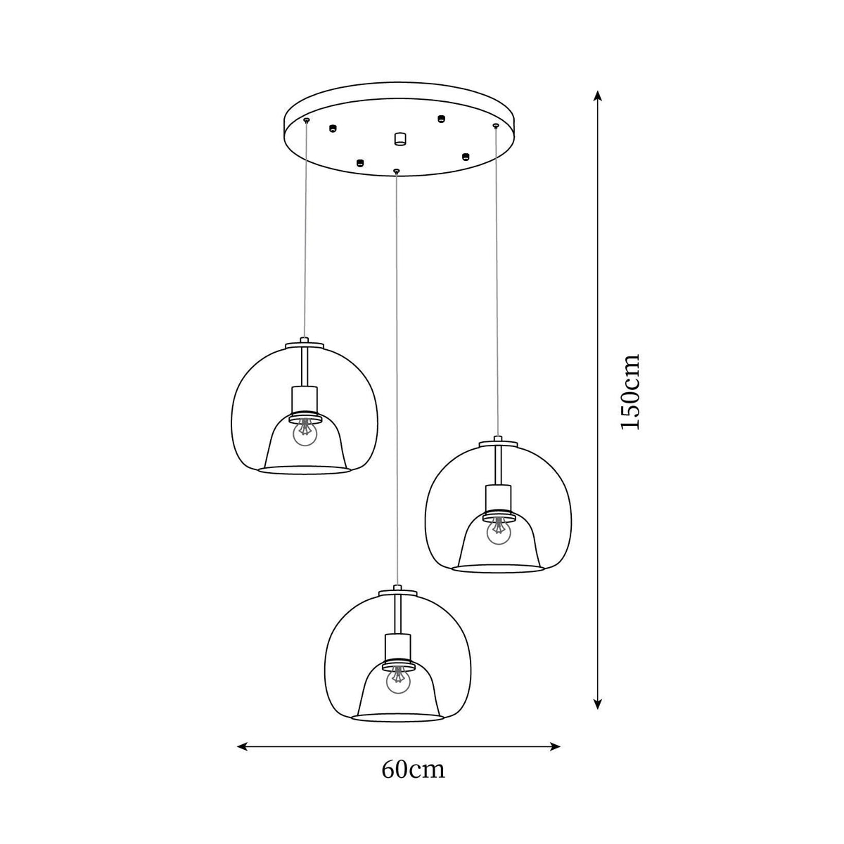 Avola glas hanglamp