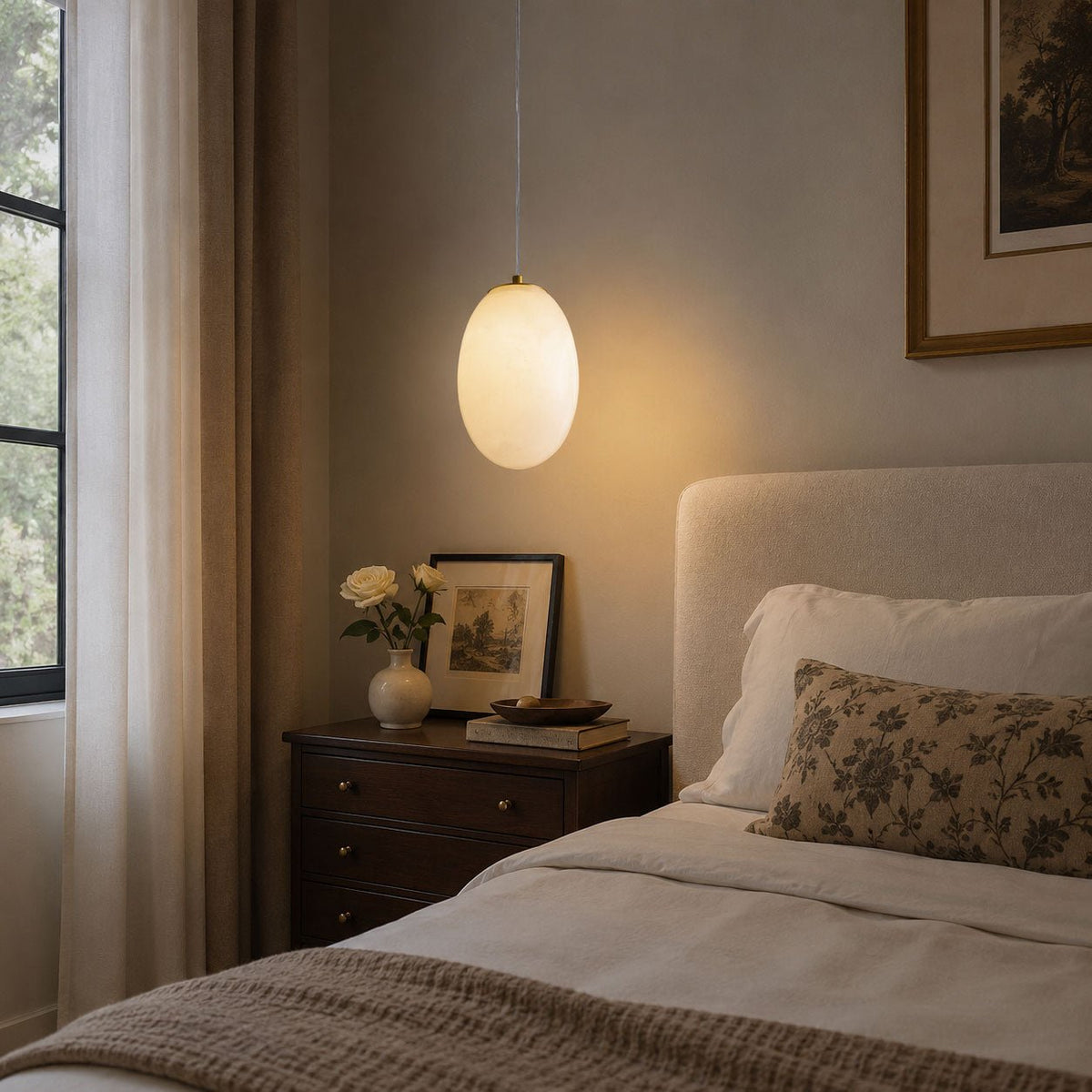 Norik Minimalistisch Albast Hanglamp