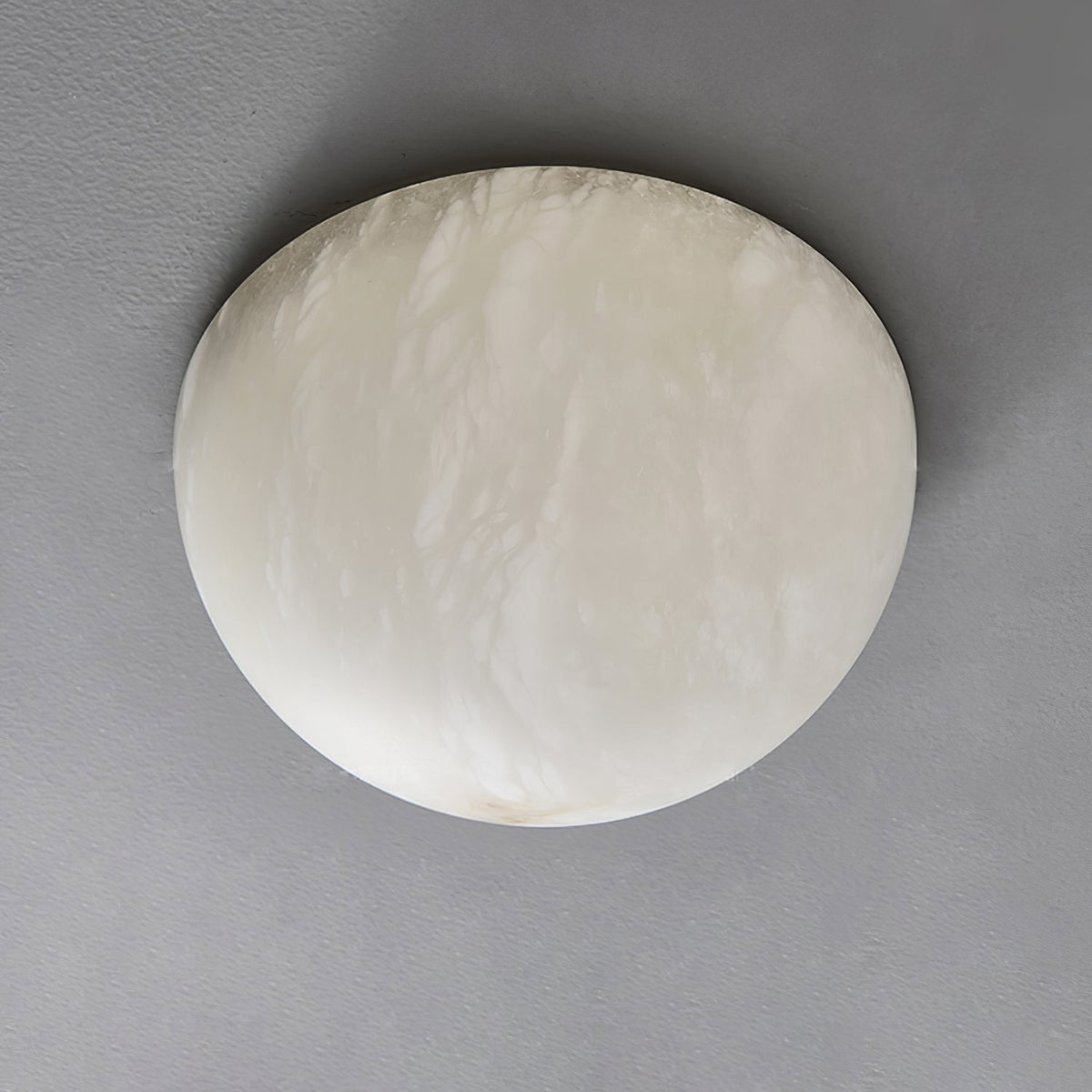 Elvar halfronde minimalistische plafondlamp van albast