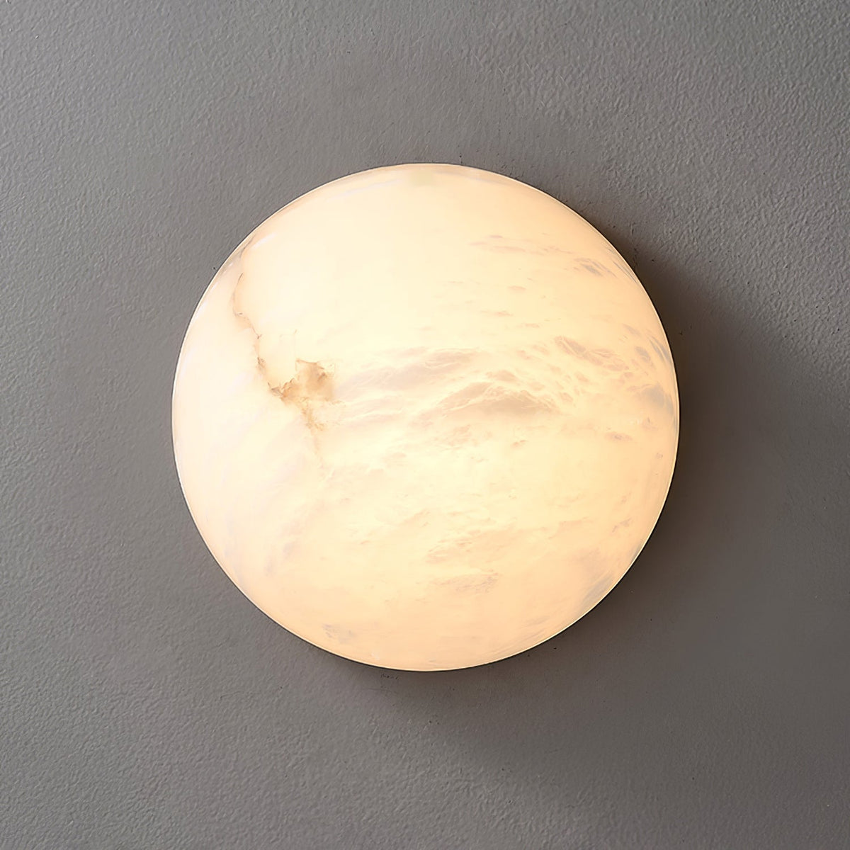 Elvar halfronde minimalistische plafondlamp van albast