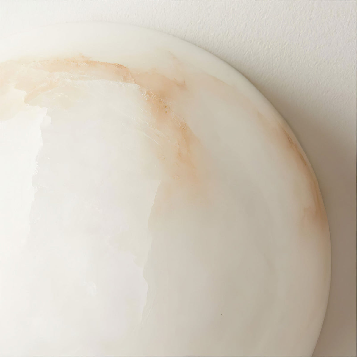 Elvar halfronde minimalistische plafondlamp van albast