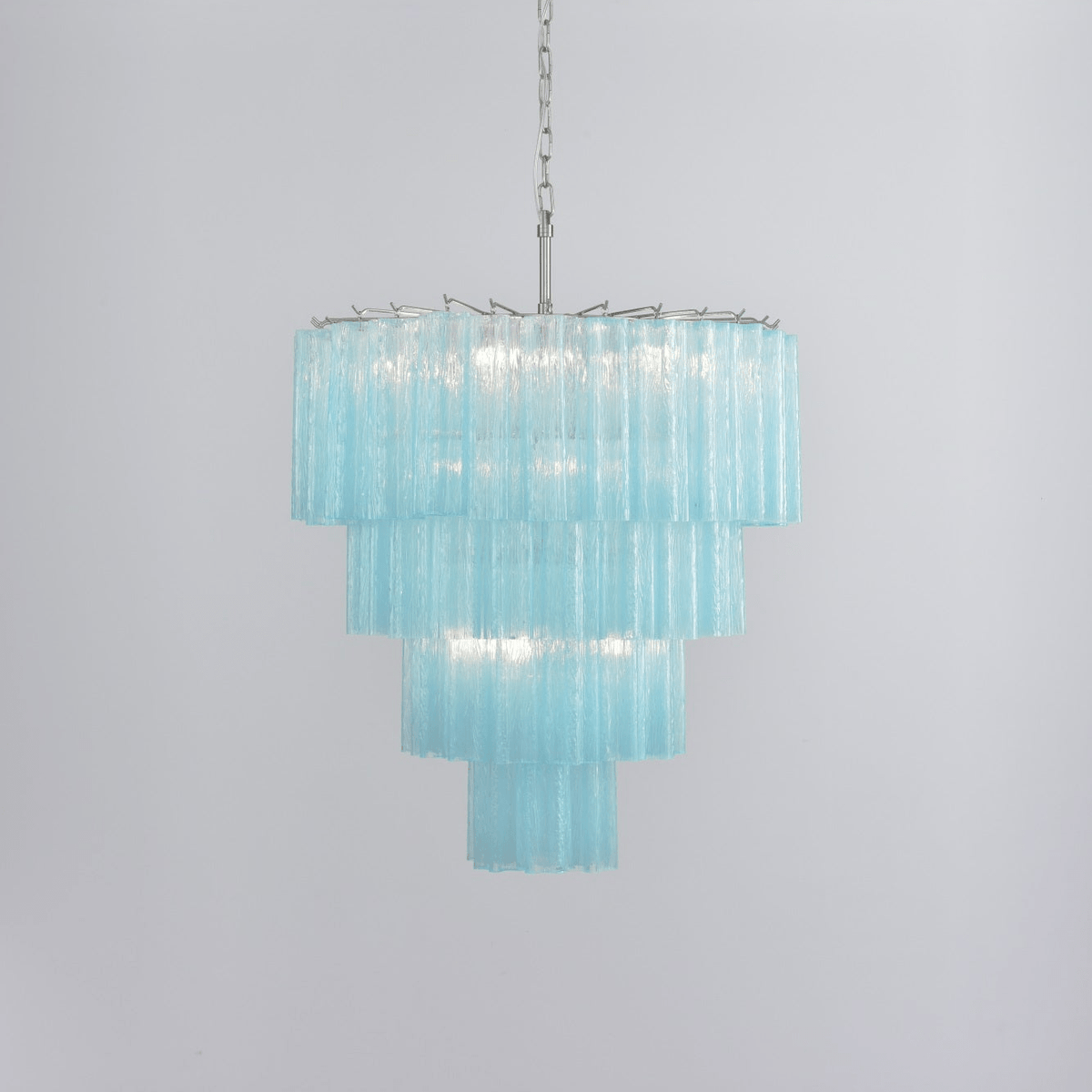 Velanora kroonluchter cascaderende lagen glas elegant vintage