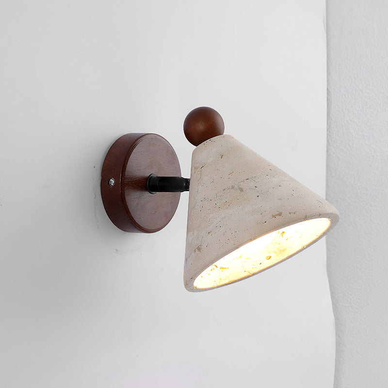 Basil travertin wandlamp